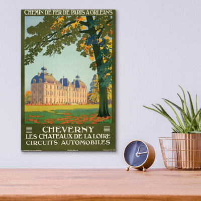 «Cheverny les chateaux de la loire» par affiches rétro, art en verre acrylique