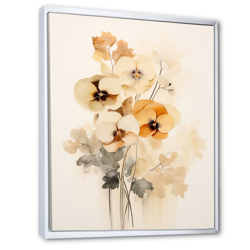 Bouquet de rêves vifs, Cadre flottant blanc, H 44 po x l 34 po x P 1,5 po