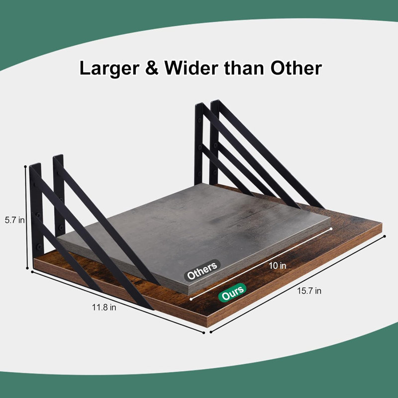 2-piece Deep Floating Shelves