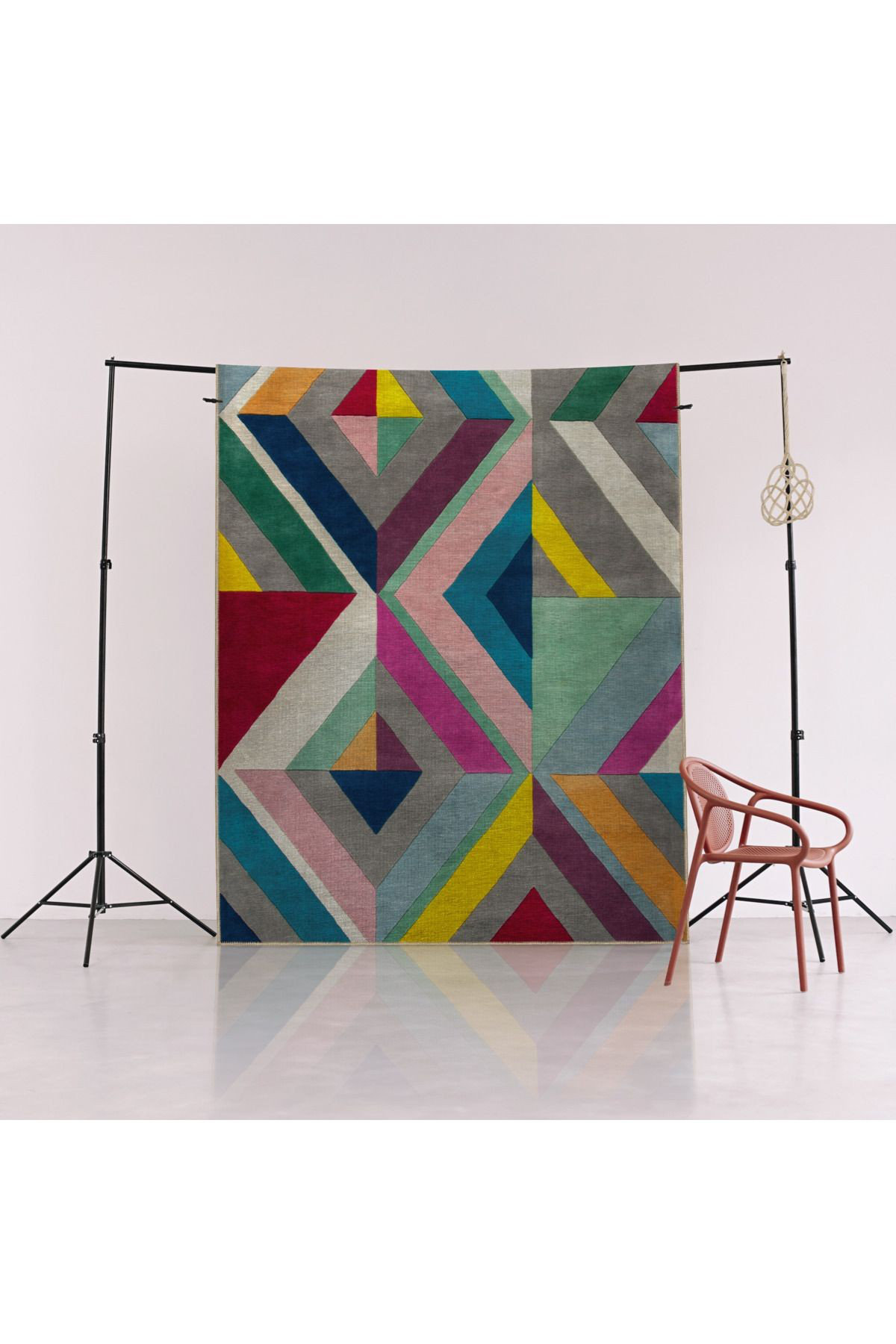 Multicolor Geometric Rug Hokku Designs Multi Color Mixed Quadrilateral Geometric Shape Pattern ...