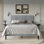 Lit tapissier en velours 