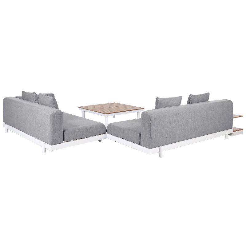 Nhya 5 - Person Garden Lounge Set with Cushions, Grey
