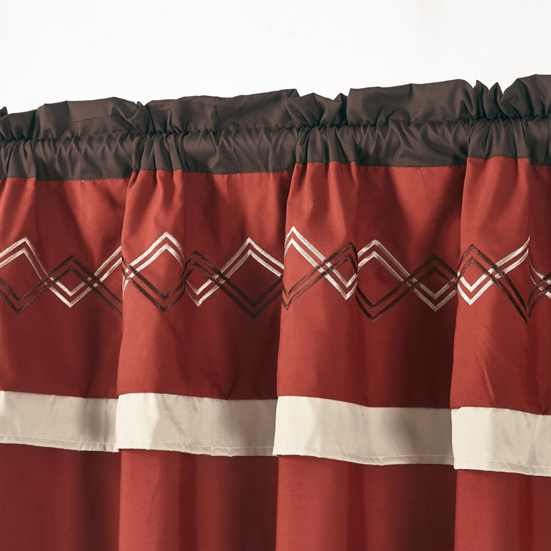 Room Darkening Curtain Pair, Spice/Brown/Coffee Cream