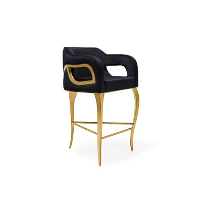 Melisia Upholstered Counter Stool with Metal Frame
