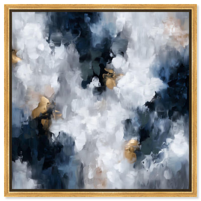 Midnight and Ivory I Canvas Abstract Wall Art by 