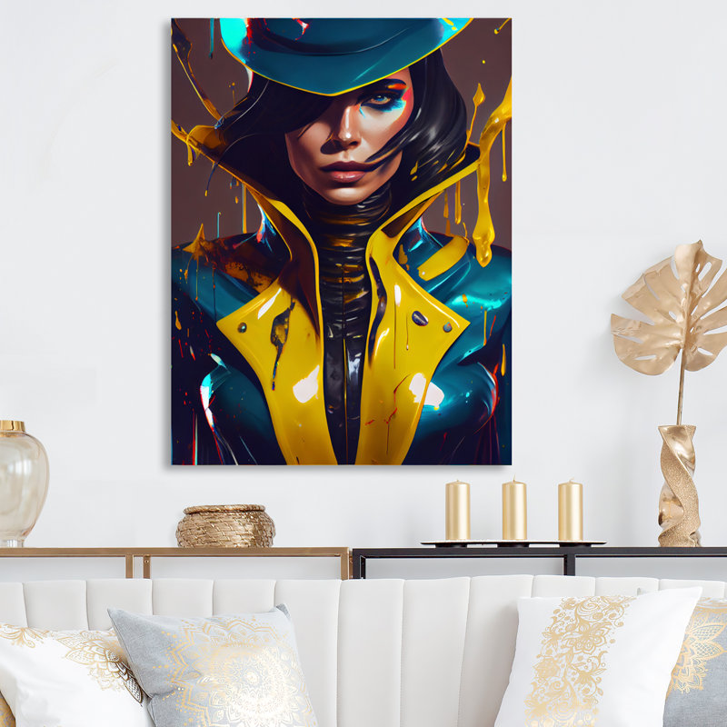 Décoration murale en métal glamour féminin, H 32 po x l 16 po x P 1 po