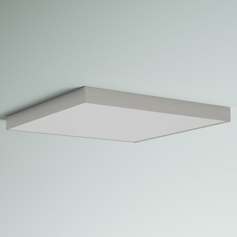 Warrenton LED Flush Mount, Satin Nickel, 0.75" H X 10.5" W X 10.5" D