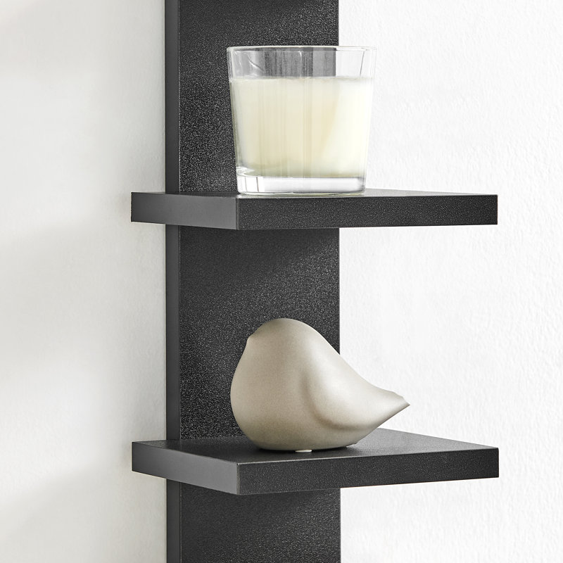 Wyaconda 5 Tier Column Wall Shelf, Black