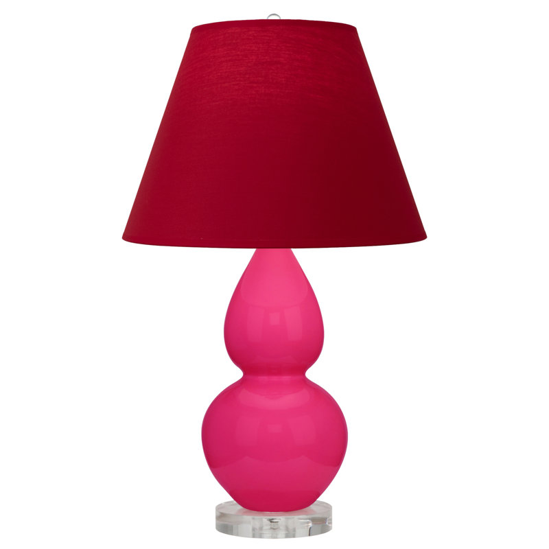 Petite lampe d'appoint à double gourde, Rouge, Rose Razzle