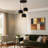 Adjustable Height 3 Lights Metal Body Dome Cluster Pendant