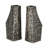 Set Of 2 8" Whittier Metal Flower Vase Bookends