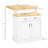 2-Level Rubber Wood Kitchen Island In White With Drawers And Adjustable Shelves - Storage Cabinet For Table Storage, Top