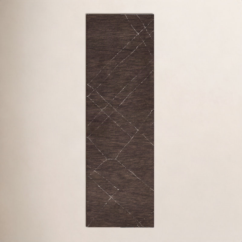 Tapis en laine Zoey Wendell, Tapis de couloir 2 pi 3 po x 8 pi