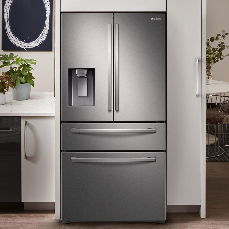 Samsung 23 cu. ft. Counter Depth 4-Door French Door Refrigerator with FlexZone™ Drawer, Stainless Steel