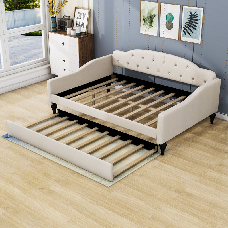 Lit de jour double Muskota avec lit gigogne simple
