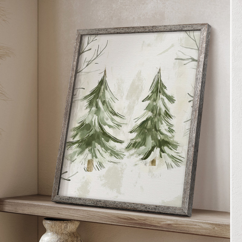 «Christmas Holiday Art», reproduction encadrée Ccclxxxii - bois massif, H 11 po x l 9 po