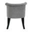 Fauteuil d'appoint élégant, revêtement texturé gris anthracite, siège à coussin en mousse, pieds de chambre chic-121109483
