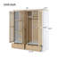 Armoire penderie 4 portes à 2 volets avec 2 tiroirs-1700091407