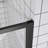 Single Sliding Shower Door 56-60" W X 72" H Semi-Frameless Shower Glass Panel, 1/4" (6Mm) Clear Tempered Glass, Transparent Safety Film For Glass,Aluminium Alloy Matte Black,Reversible Installation
