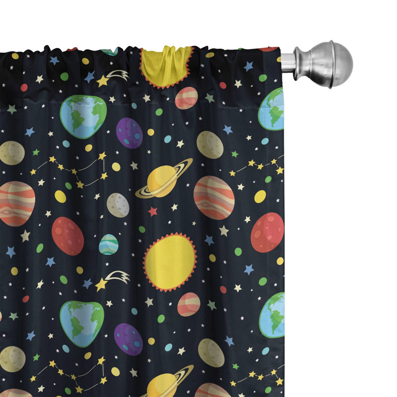 Polka Dots Semi-Sheer Rod Pocket Sliding Panel, 28" x 84"