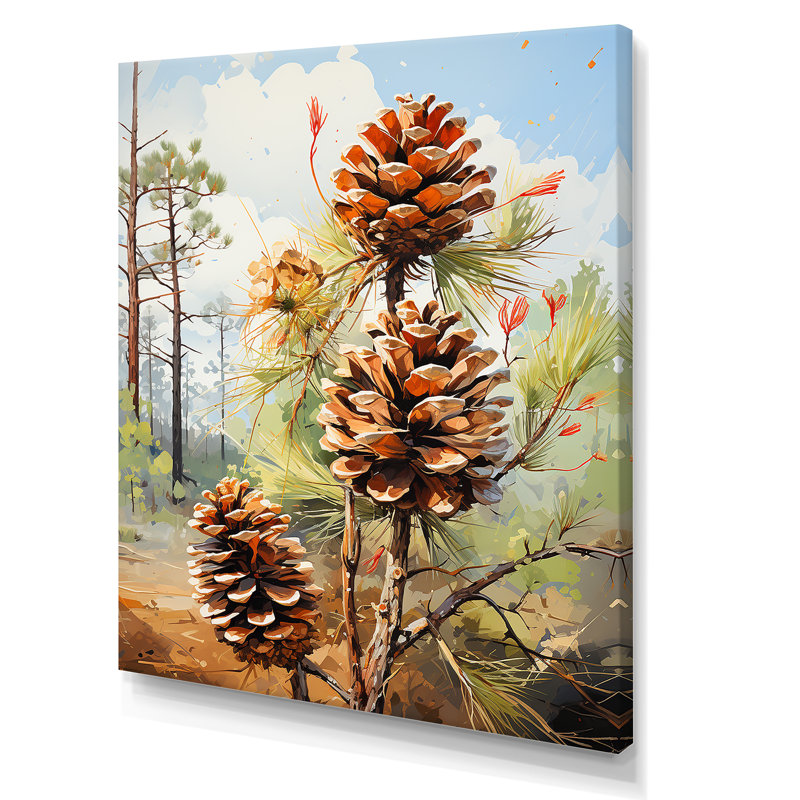 Épinette, pin, forêt II - Art mural pin, H 20 po x l 12 po x P 1 po, Toile tendue