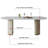  Modern Minimalist Oval Dining Table with Sintered Stone Tabletop, Double Pedestal Base Dining Table-1675164158-1675164152