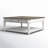Colchester Oversized Square Cocktail Table w/ 1 Drawer & Casters