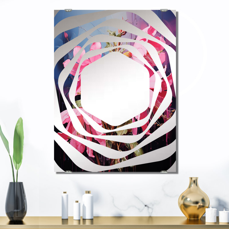 Lesh - Miroir mural fuchsia MIR134186, 32 po x 24 po