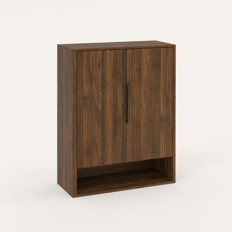 Armoire de rangement pour chaussures en bois avec portes, tablettes réglables et rangement pour chaussures autoportant moderne avec surface de présentation supérieure, conception anti-basculement, grande capacité