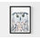 Silas rustique de style grange hibou, affiche, oiseau blanc, décor de maison, hibou