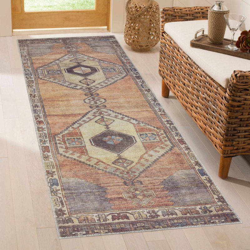 Lesia Washable Oriental Indoor Rug, Runner 2'7" x 10'