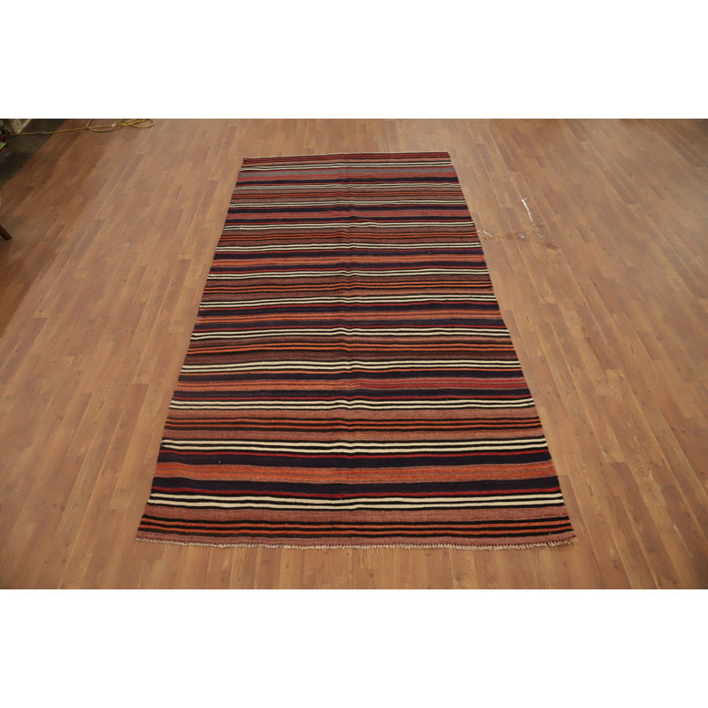 Tapis rayé en laine 5 x 5