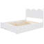 Grand lit plateforme blanc avec lit gigogne simple TG et 2 tiroirs spacieux sous le lit - Créez un espace de rangement supplémentaire dans votre chambre à coucher offrant une offre de confort durable-1024371152