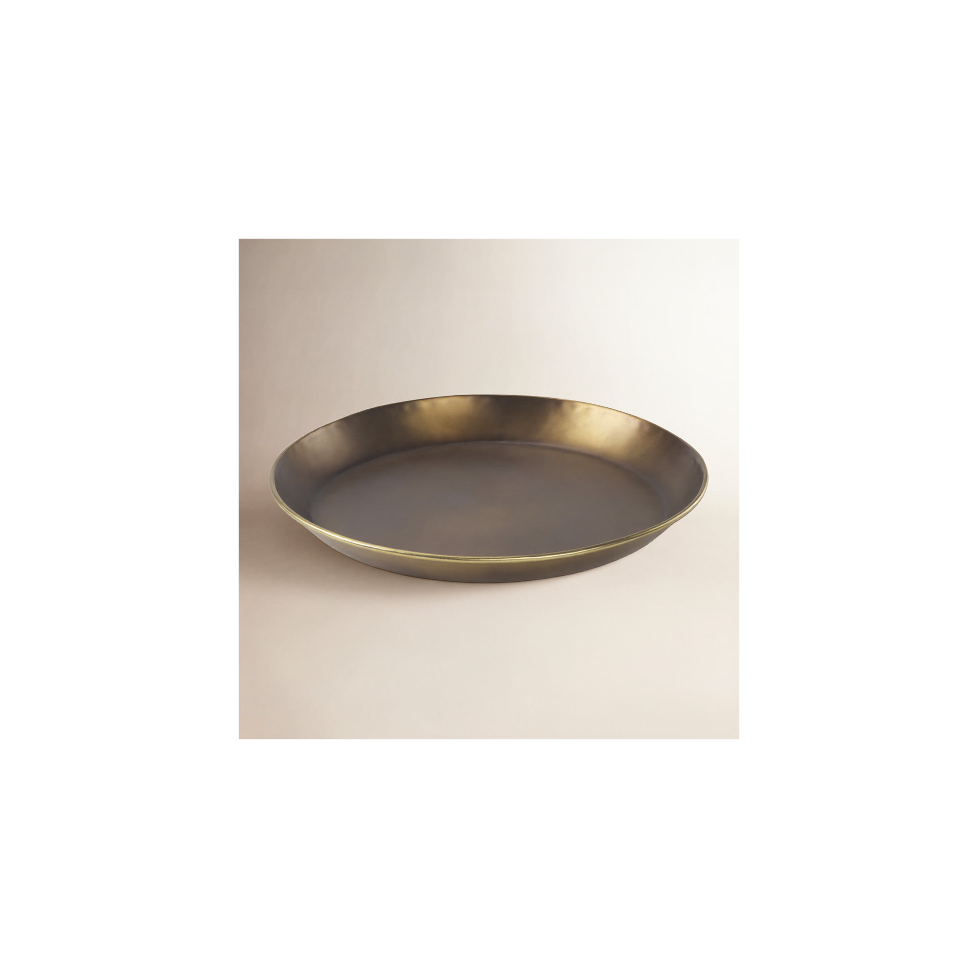 Ardis Metal Tray - Set of 1, 1.75" H x 20" W x 20" D