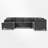 U-Shaped Sectional Sofa With Storage And USB Ports-679831704