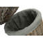 Wicker Round Laundry Basket with Grey Sage Lining-972818356-972818362