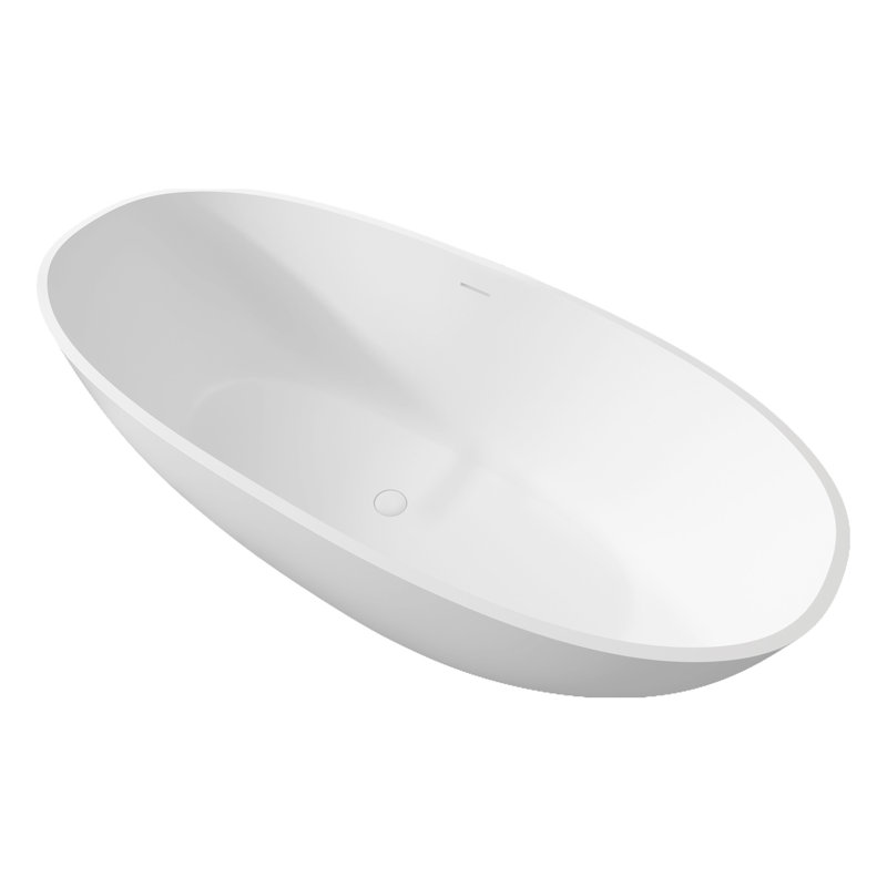 71 po. 35 po. Baignoire surface blanche matte