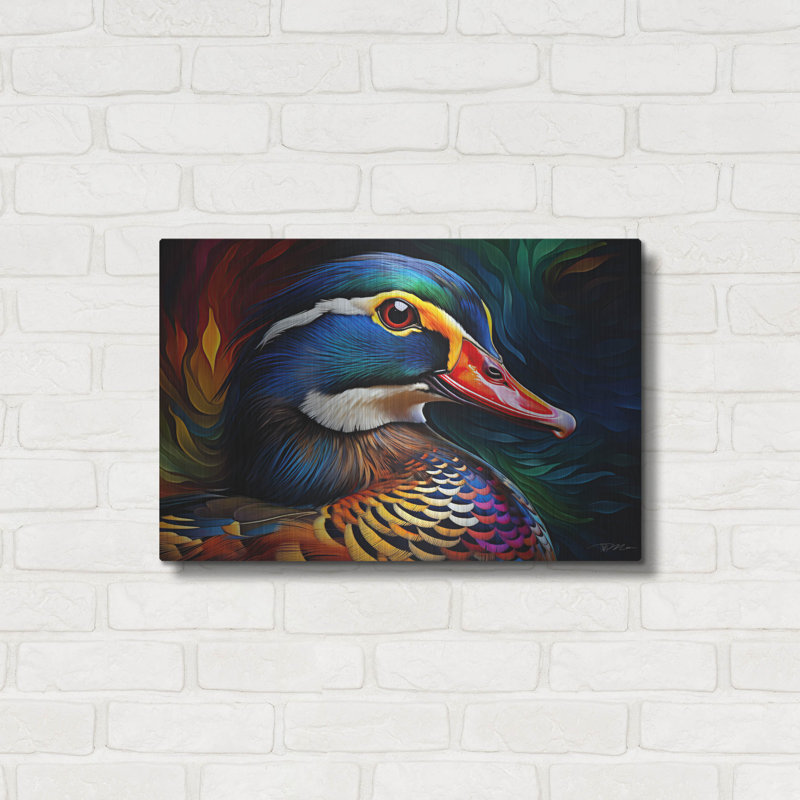 «August Duck Head» par August Grove®, art mural en métal, H 16 po x l 24 po