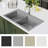 vidaXL Overmount Kitchen Sink Double Basin Granite Grey-119892997