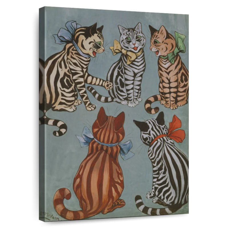 Chats rayés 1916, H 24 po x l 16 po