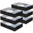 6-Pack Under Bed Storage Bags With Clear Window And 2 Reinforced Handles, Black