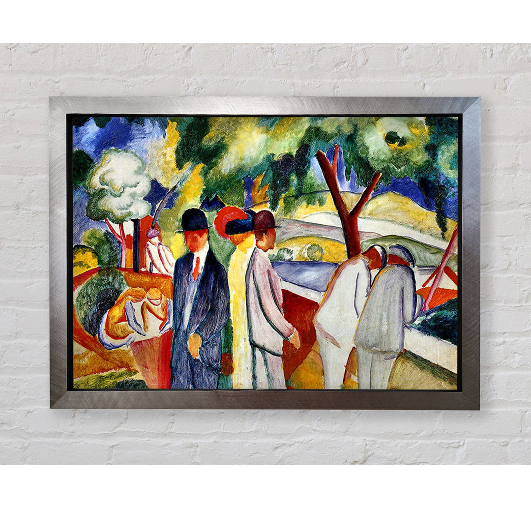 August Macke Large Bright Walk - Einzelner Bilderrahmen Kunstdrucke