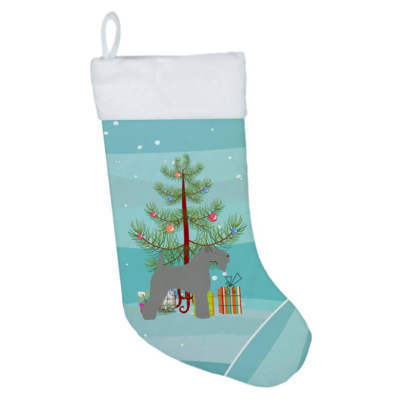 Chaussette de noël joyeux de noël, Kerry Blue Terrier