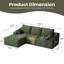 Canapé modulaire en forme de L à compression de 2 pièces Boneless-1651355505