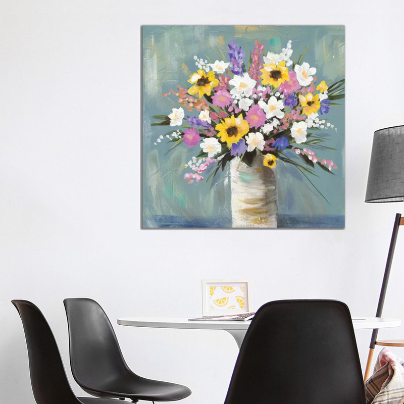 Mixed Pastel Bouquet I by Jade Reynolds - Wrapped Canvas Painting, 93.98 cm H x 93.98 cm W x 1.91 cm D