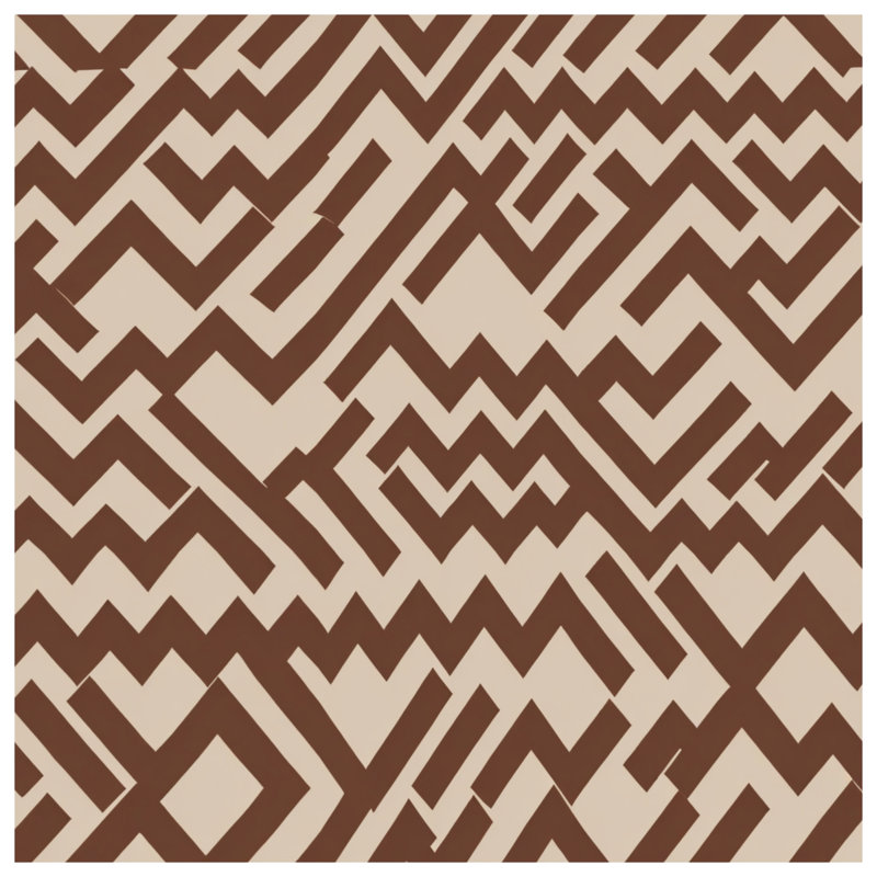 Brown Zigzag Pattern Duvet Covers, Queen