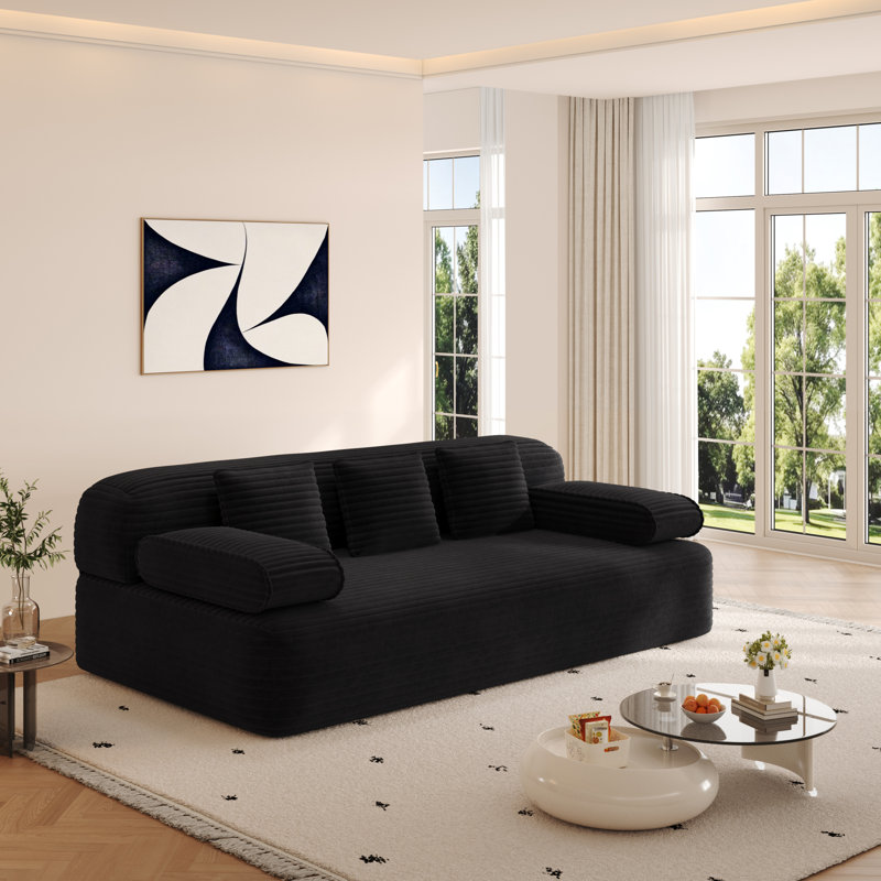Multi-functional Frameless Corduroy Sofa Bed For Modern Spaces