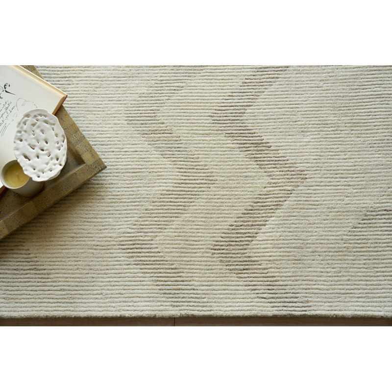 Cambria Hand Tufted New Zealand Wool Taupe/Multi Area Rug, 9'X12'