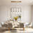 Aeronwen 5 - Light Brass Kitchen Island Pendant