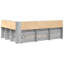 Vidaxl Bookcase Bed Grey Sonoma Engineered Wood